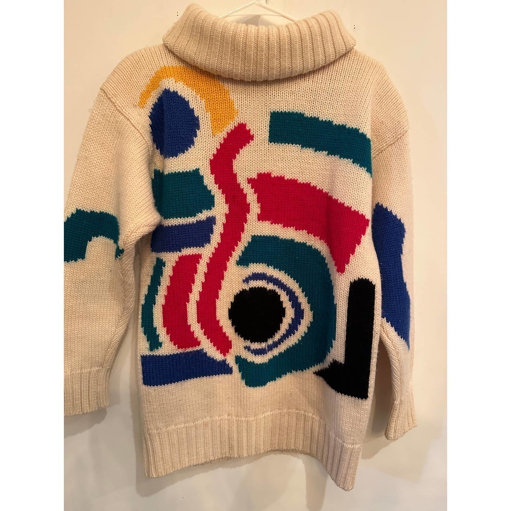 Metropolis by Catherine Lover wool geometric sweater - Picture 2 of 7